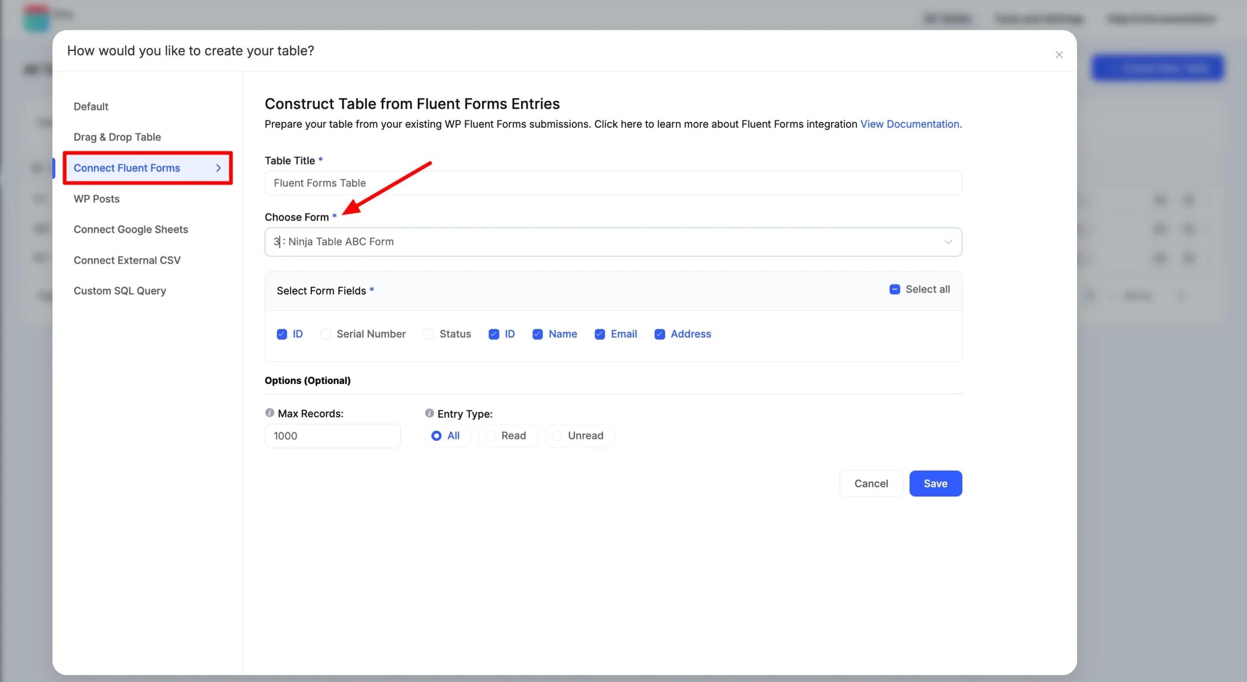 Connect Fluent Forms