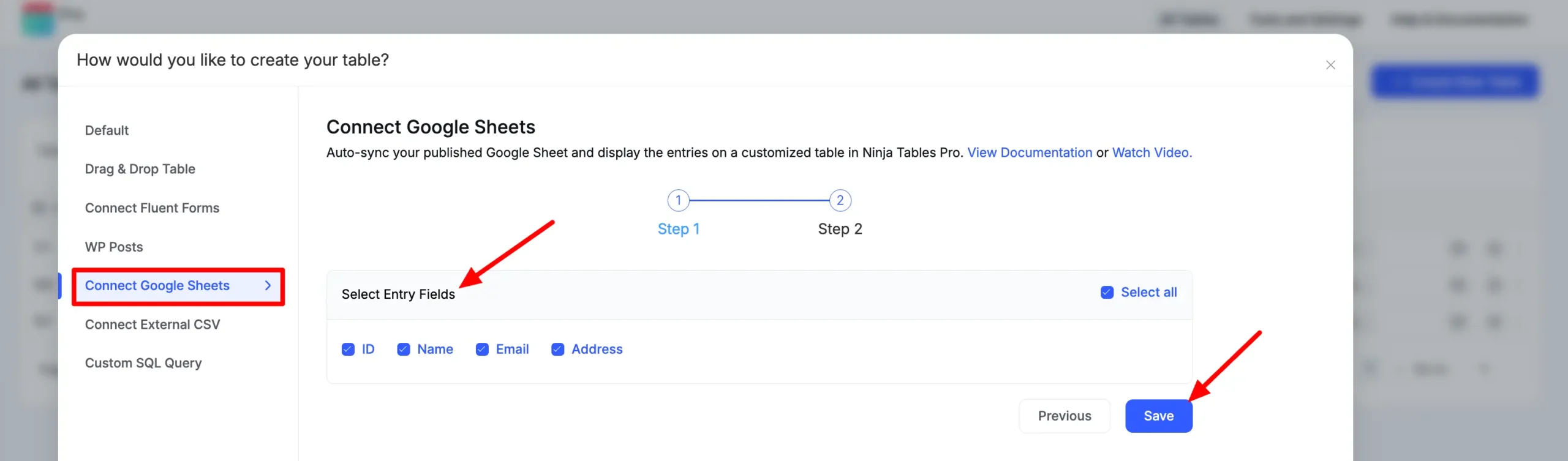 Select Entry Fields