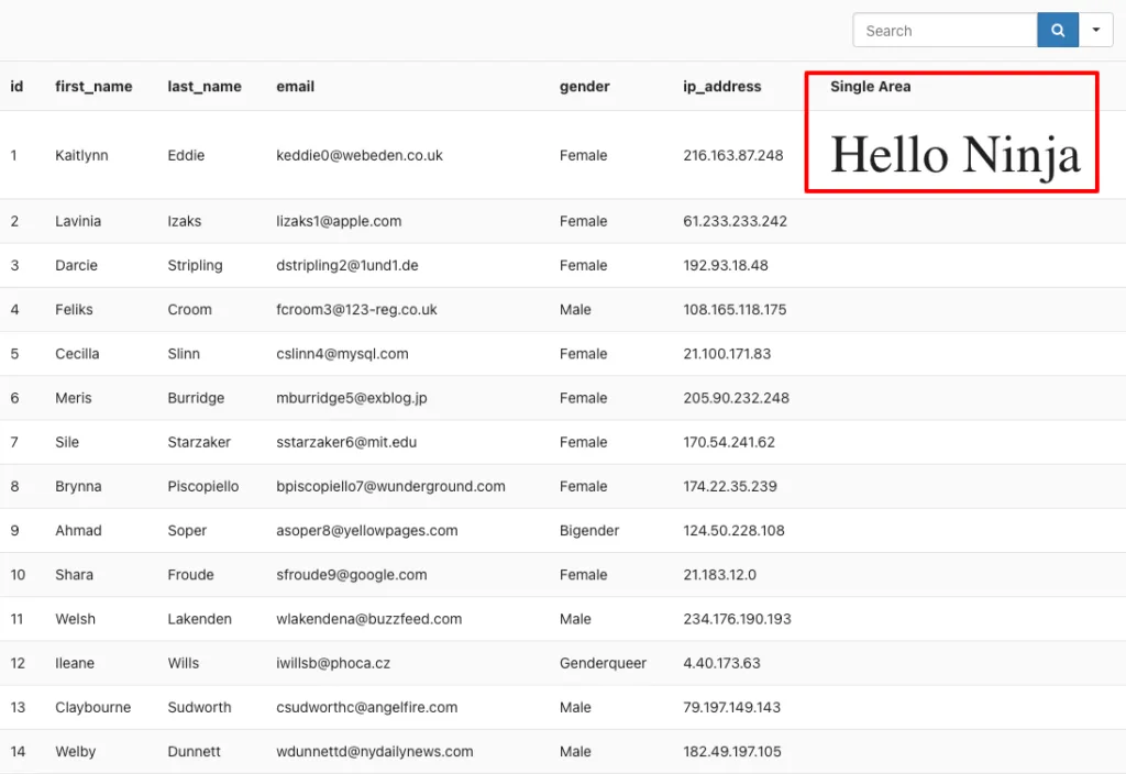 HTML supported in single line text field