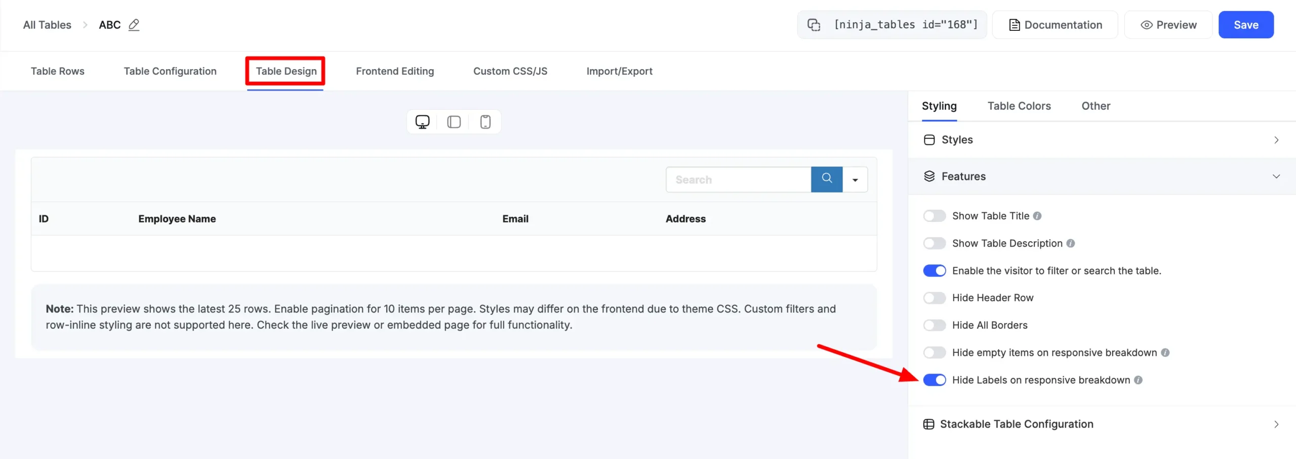 Column Responsive Breakpoint 
