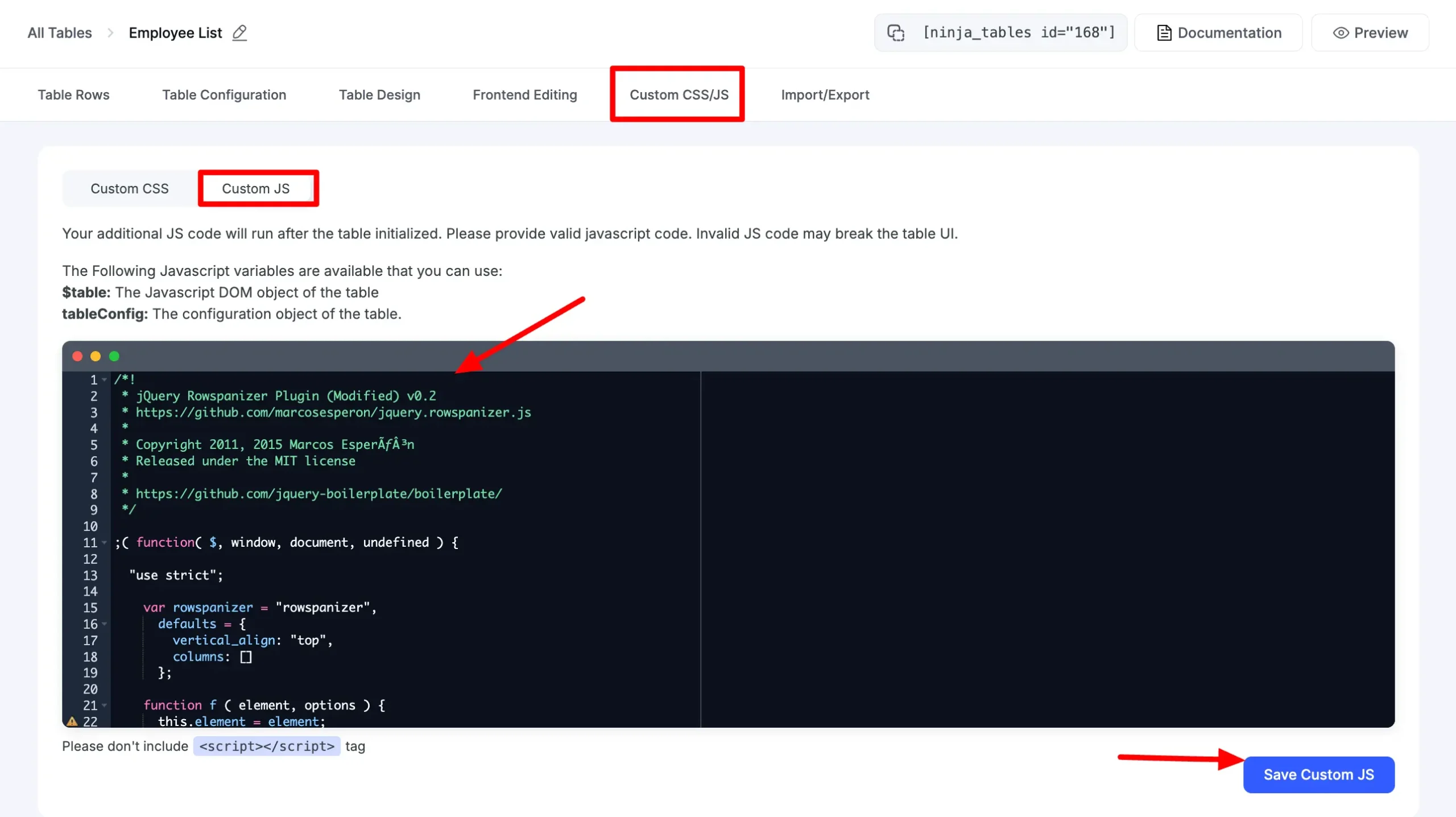 Custom CSS