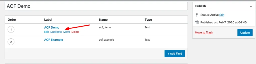 ACF demo