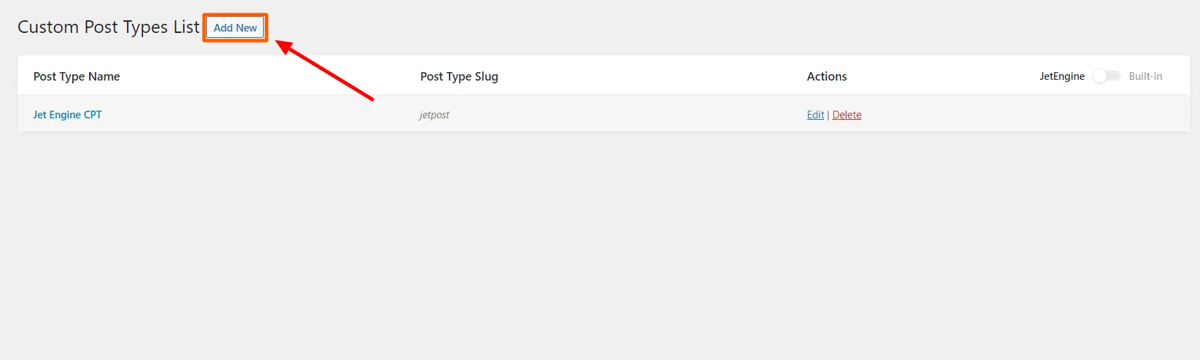 Add New Post Type